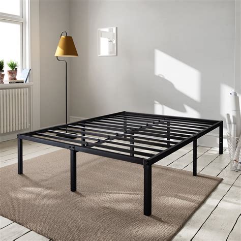 platform bed frame with metal brackets|sturdy platform bed frame queen.